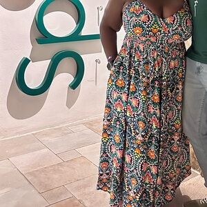 Colorful Patterned Maxi Dress